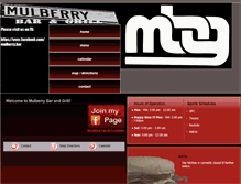 Tablet Screenshot of mulberrygrill.com